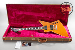 2004 Gibson Explorer Pro X-Plorer Trans Amber AA Flamed Maple Top