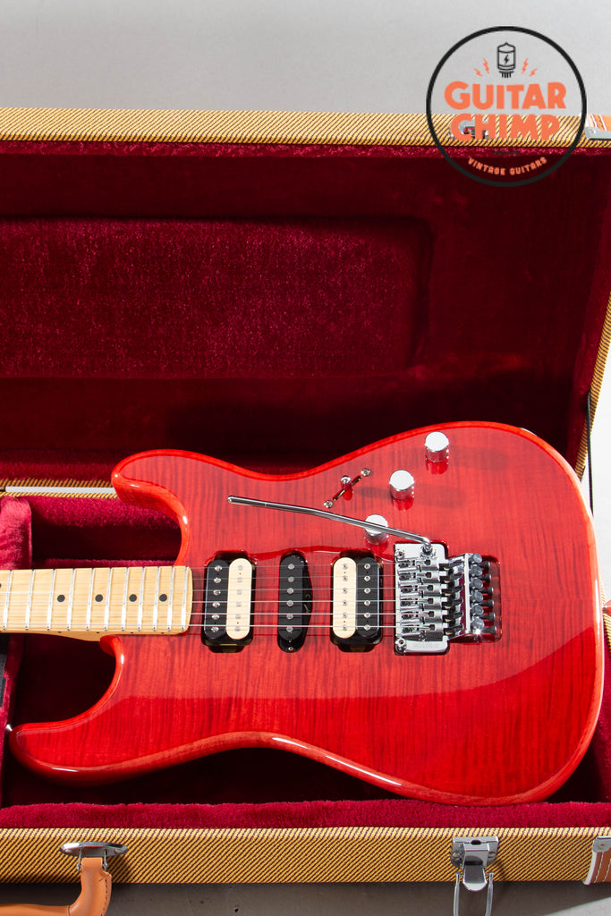 2020 Fender Japan MIJ Michiya Haruhata Stratocaster Trans Pink Flame Top Tweed HSC