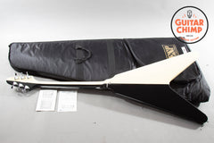 2014 ESP Edwards E-FV-125WB Michael Schenker Signature Flying V Black White