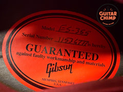 2016 Gibson Memphis ES-355 Bigsby VOS Antique Cherry w/ OHSC & COA