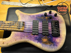 2022 Spector USA NS-5XL Purple Reverse Burst Maple Burl Darkglass EMG OHSC Mint