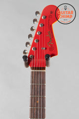 2022 Fender Limited Edition ’62 American Vintage “Think Skin” Jazzmaster Fiesta Red Matching Headstock