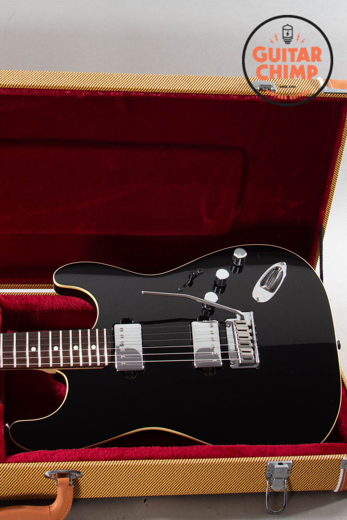 2019 Fender Japan MIJ Modern Stratocaster HH Black Tweed HSC Matching Headstock