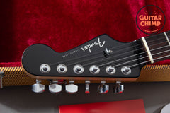 2019 Fender Japan MIJ Modern Stratocaster HH Black Tweed HSC Matching Headstock