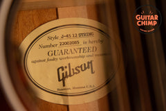 2022 Gibson J-45 Standard 12-String Sunburst