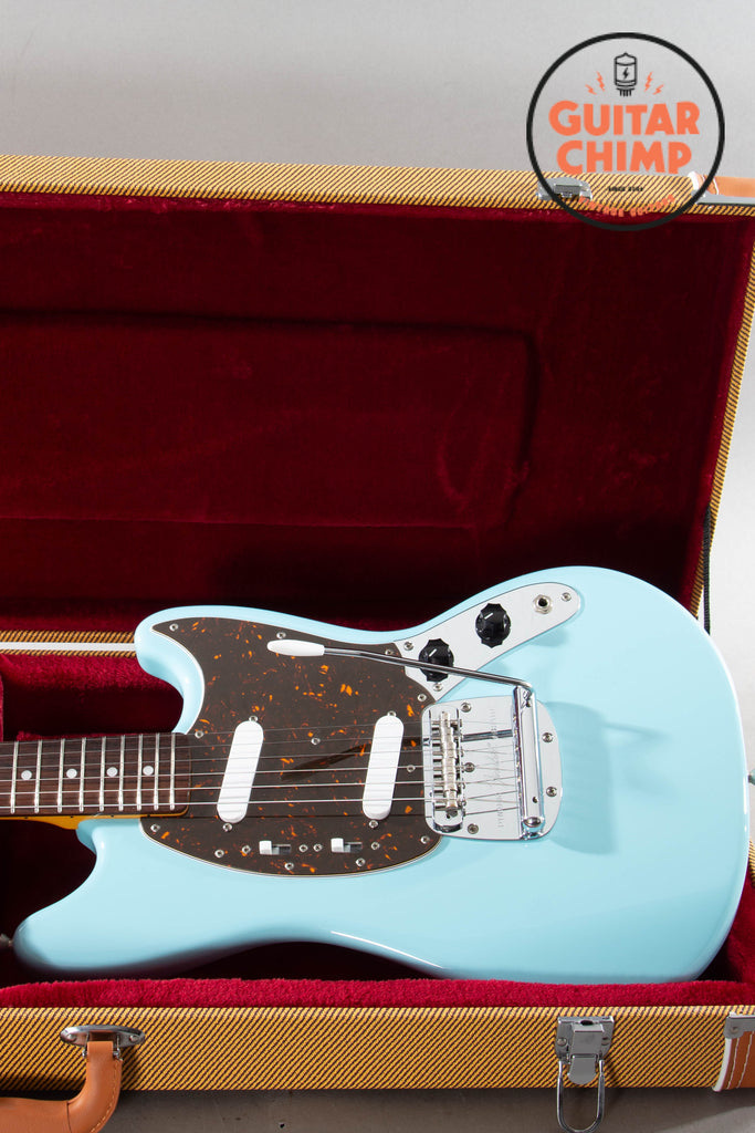 2007 Fender Japan MIJ Mustang ’69 Reissue MG69 Sonic Blue Tweed HSC 7lb 2oz