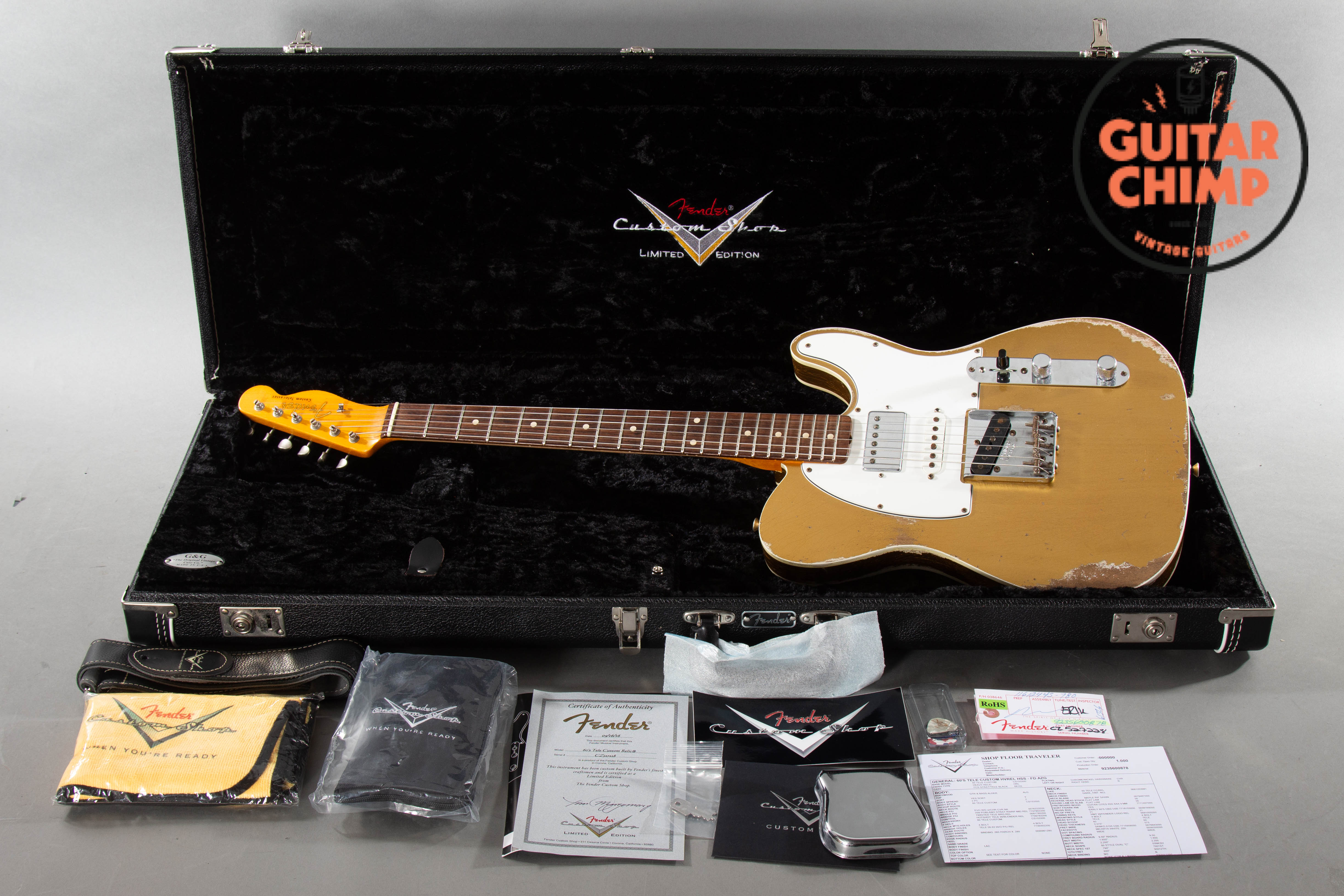 2016 Fender Custom Shop 60s Telecaster Custom HSS Heavy Relic Faded Az