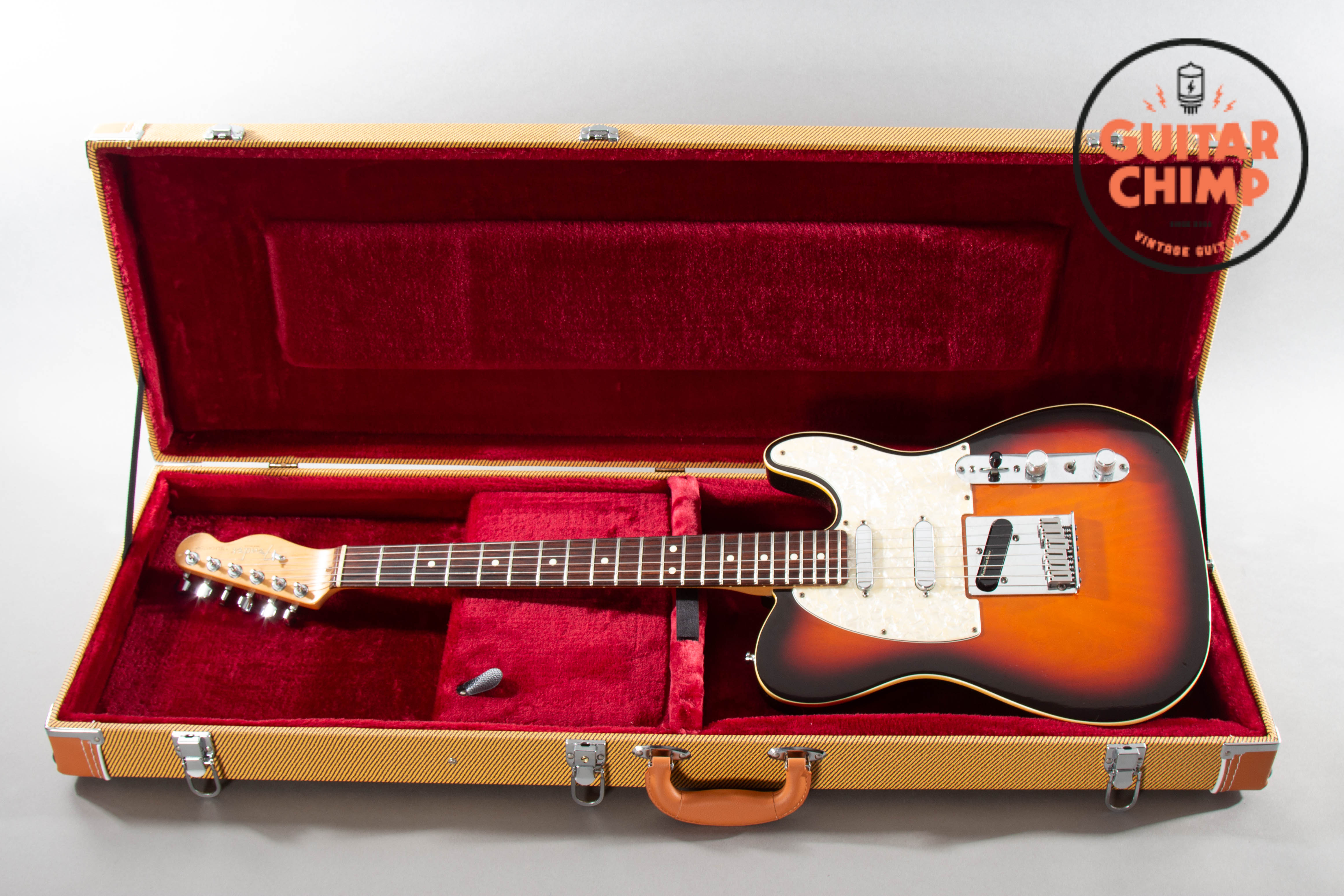 1996 Fender Telecaster Plus V2 Antique Burst Lace Sensor Tweed HSC