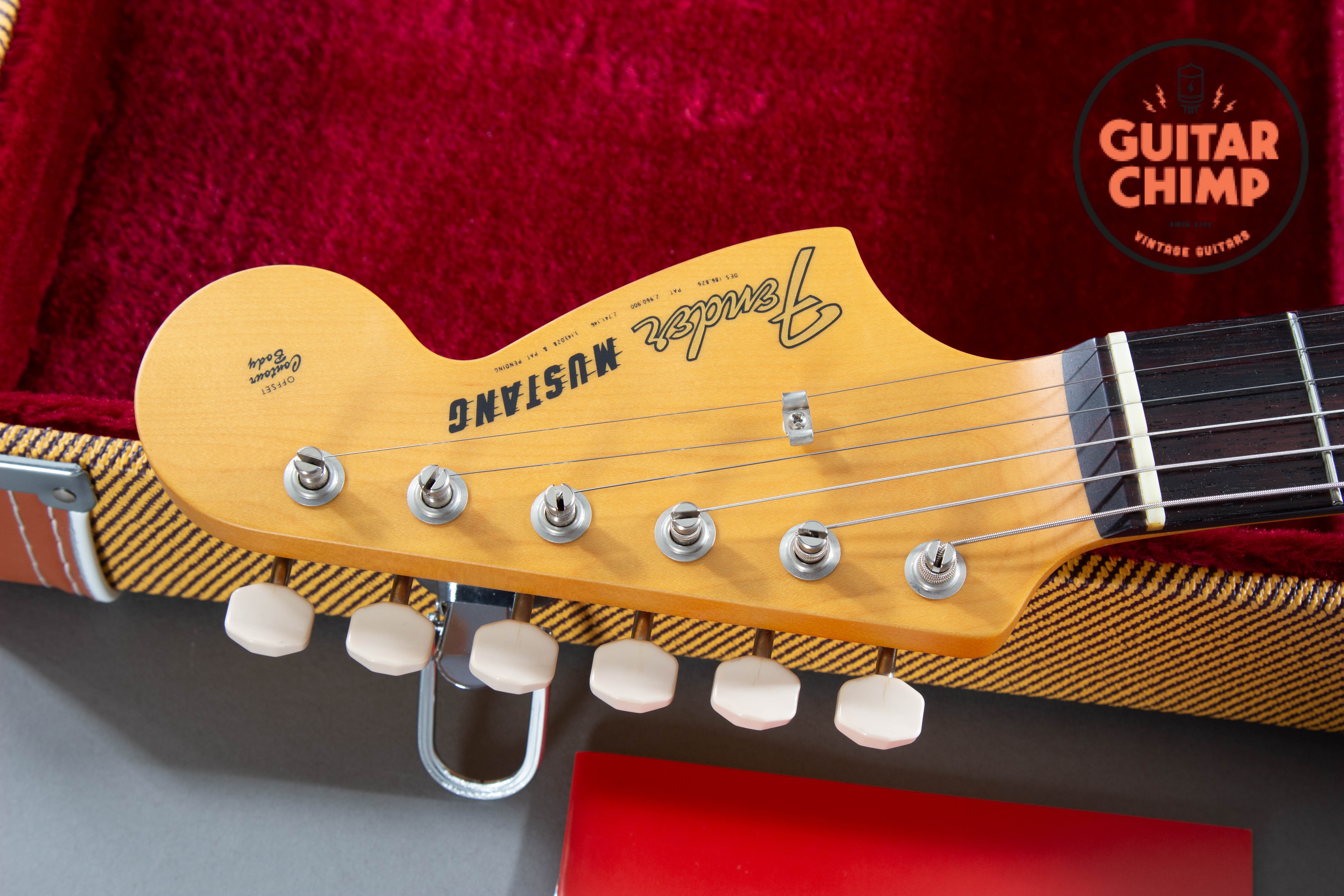 2022 Fender MIJ Japan Char Signature Mustang Olympic White Tweed