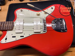 2022 Fender Limited Edition ’62 American Vintage “Think Skin” Jazzmaster Fiesta Red Matching Headstock