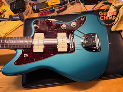 2025 Fender Japan MIJ FSR Hybrid II Jazzmaster Satin Ocean Turquoise Metallic Matching Headstock