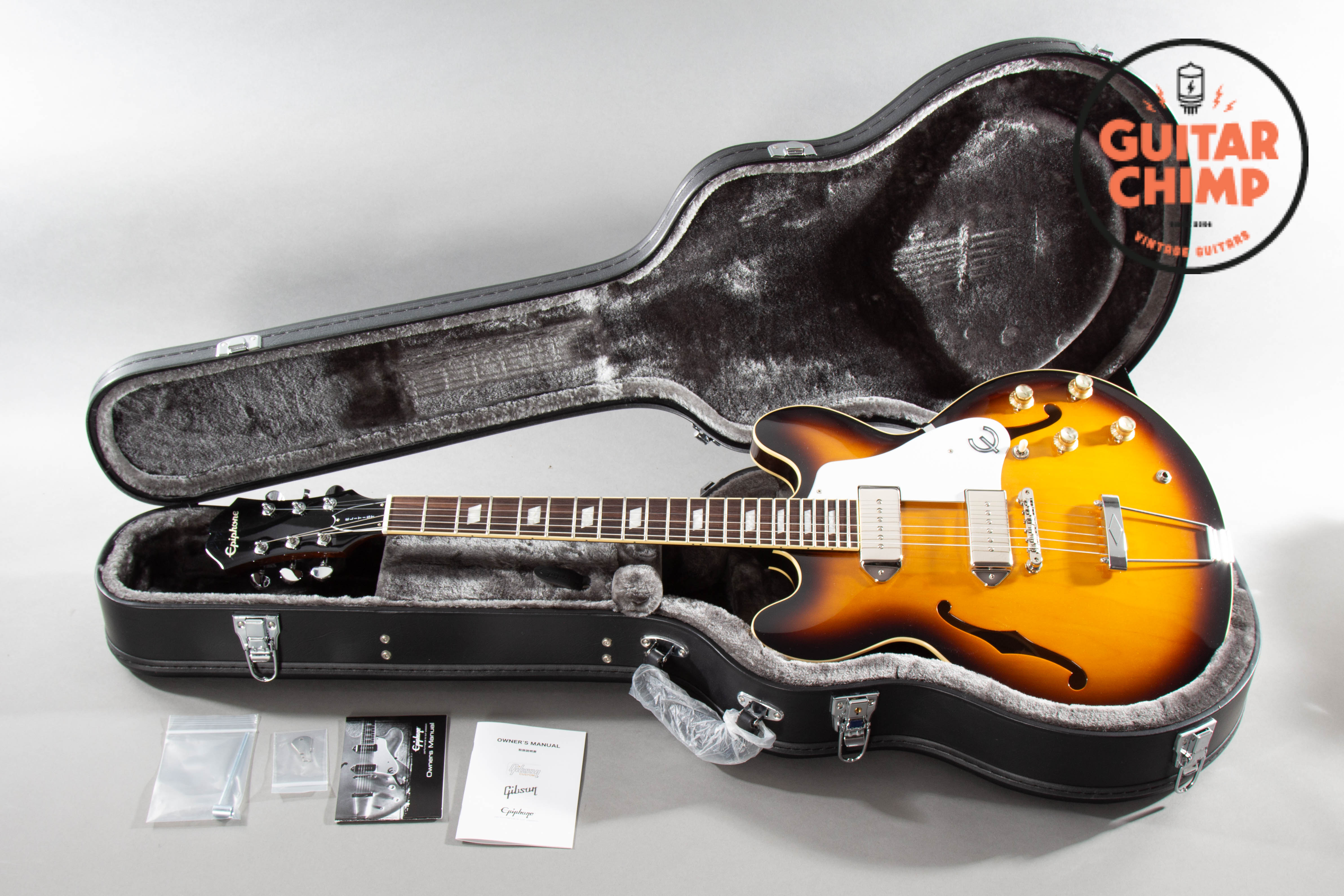 2019 Epiphone Elitist 1965 Casino Vintage Sunburst OHSC Japan