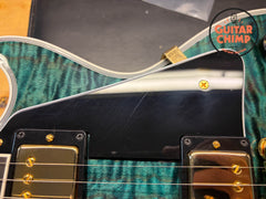 2024 Gibson Custom M2M ’68 Les Paul Custom Nordic Blue 5A Quilt Top TV White COA