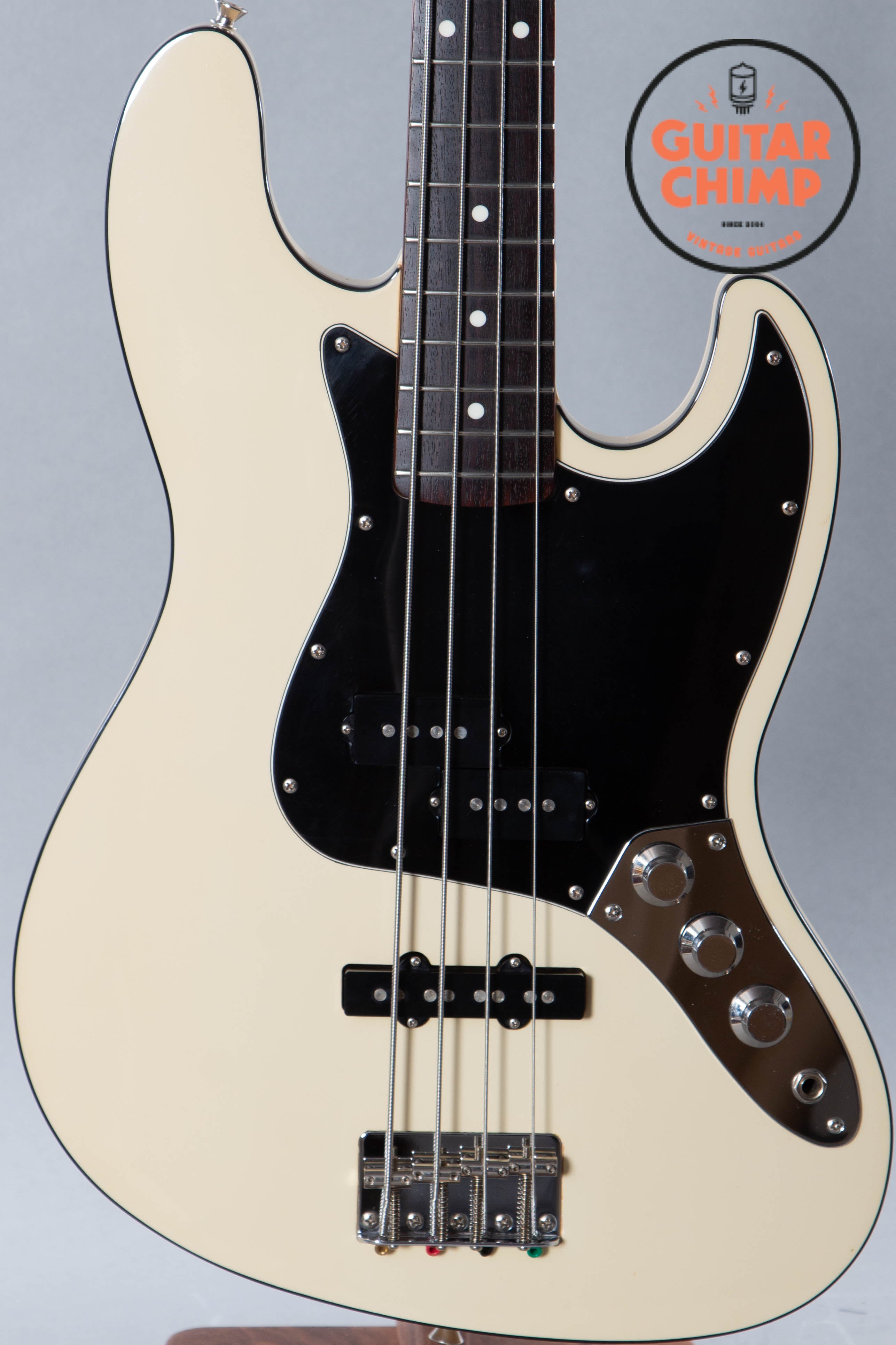 2012 Fender Japan AJB Aerodyne Jazz Bass Vintage White | Guitar Chimp