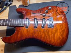 2014 Fender Custom Shop Paul Waller Masterbuilt Custom Classic Stratocaster Violin Burst AA Quilt Top