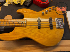 1990 Fender Japan MIJ JBR-800 Pro Feel Jazz Bass Natural Active FujiGen