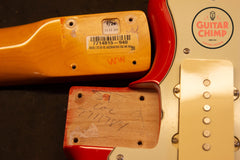 2022 Fender Limited Edition ’62 American Vintage “Think Skin” Jazzmaster Fiesta Red Matching Headstock