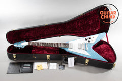 2023 Gibson Custom Shop Limited Run 70s Flying V VOS Maui Blue OHSC COA