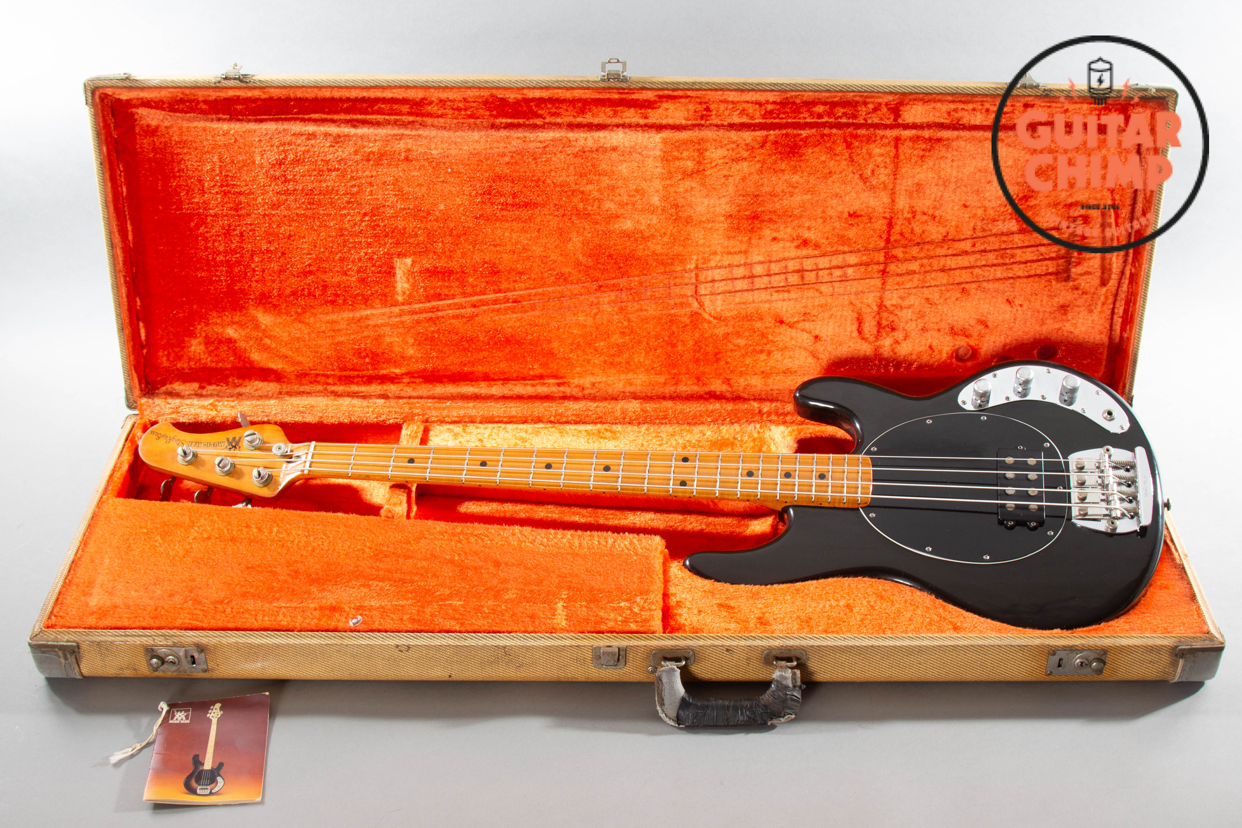 1979 Music Man Stingray Bass Black Pre-Ernie Ball OHSC | Guitar Chimp
