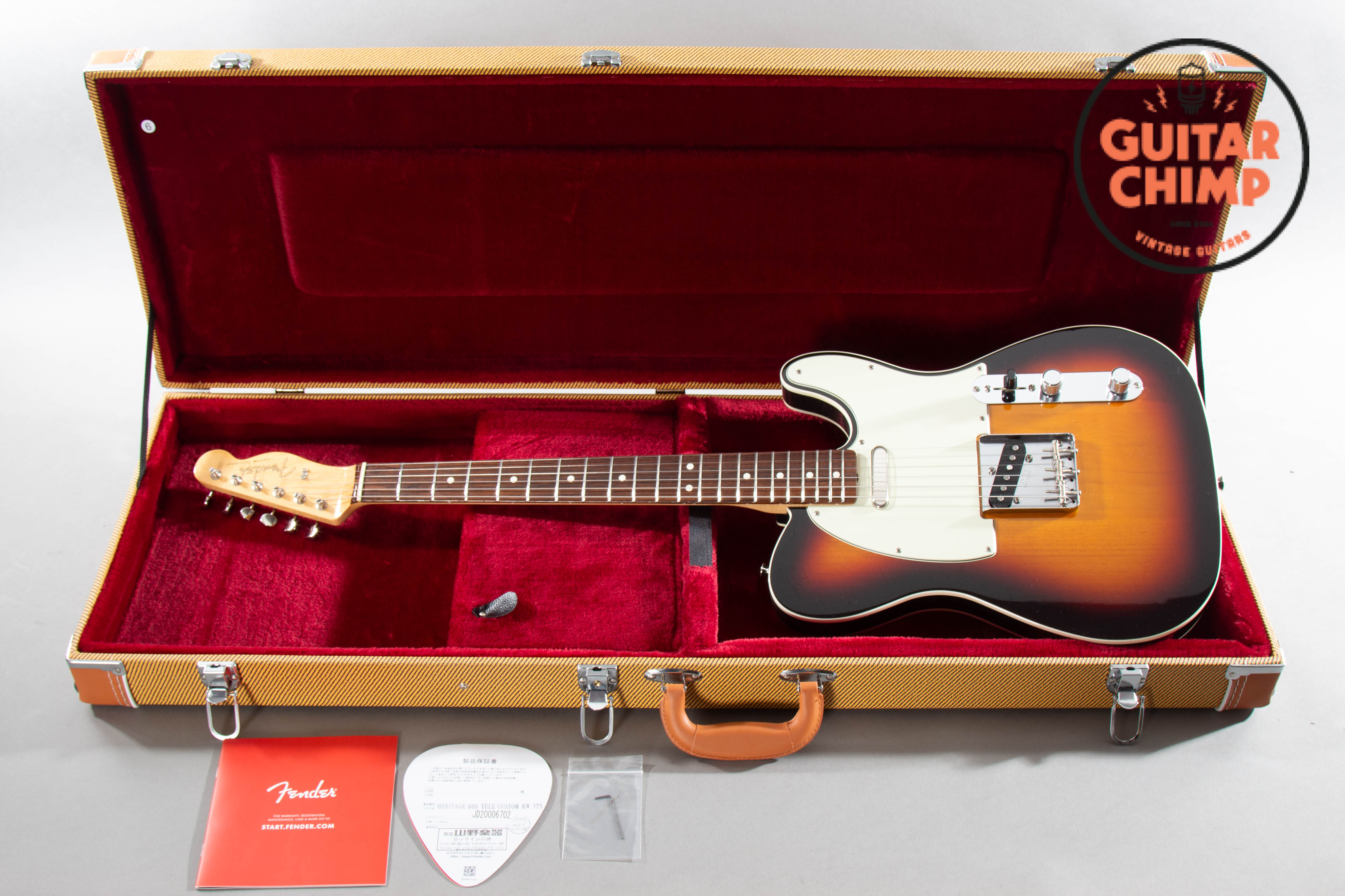2020 Fender Japan MIJ Heritage 60s Telecaster Custom Sunburst