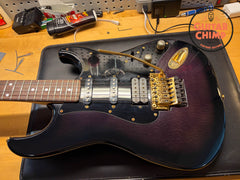1991 Fender Japan MIJ Pro Feel STR-120SD Floyd Rose Stratocaster Blueberry Sunburst HSC Rare