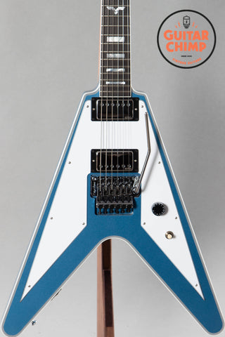2023 Gibson Custom Shop Richie Faulkner Flying V Pelham Blue S/N 99