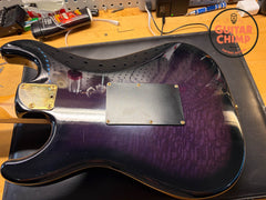 1991 Fender Japan MIJ Pro Feel STR-120SD Floyd Rose Stratocaster Blueberry Sunburst HSC Rare