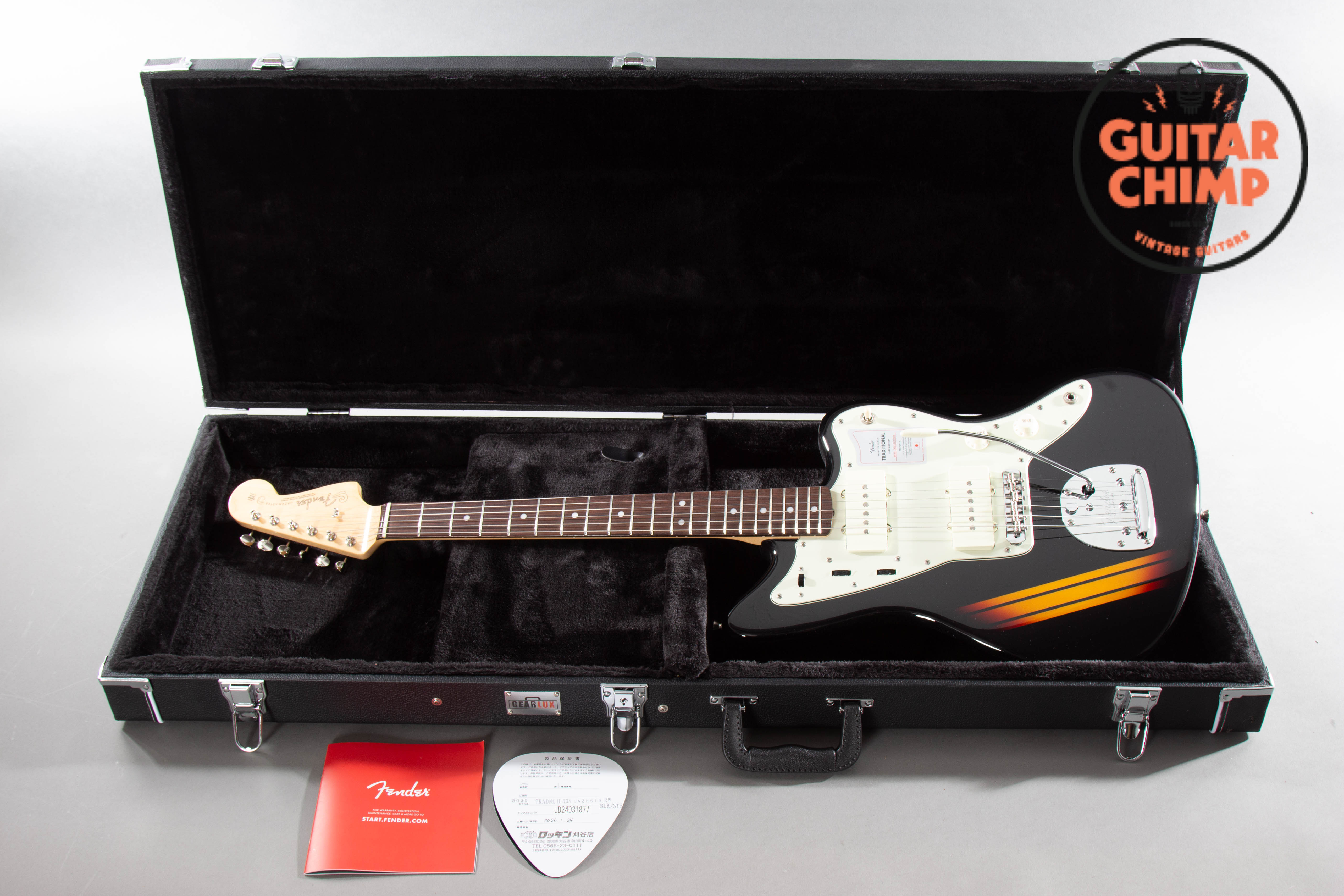 ジャズマスター(fender MIJ 60s ピックアップ) 2024 Fender MIJ Japan Traditional 60s Jazzmaster Competition Black