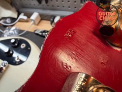 1986 Gibson Les Paul Custom Ferrari Red Patent # Pickups w/ Chainsaw Case