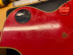 1986 Gibson Les Paul Custom Ferrari Red Patent # Pickups w/ Chainsaw Case