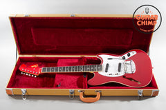 2012 Fender MIJ Japan Mustang MG-HO Hollow Body Candy Apple Red Thinline F-Hole w/ Tweed HSC