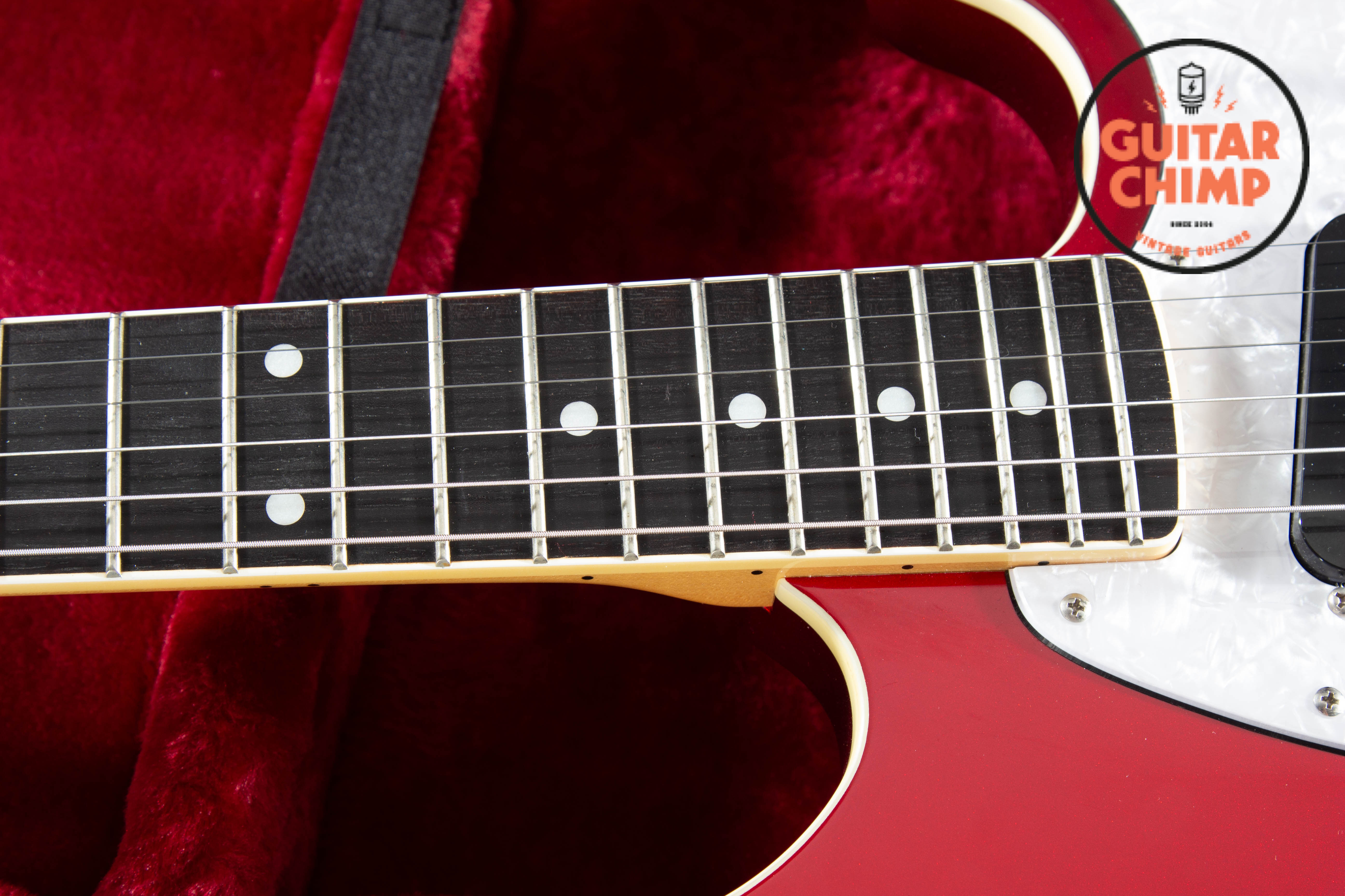 2012 Fender MIJ Japan Mustang MG-HO Hollow Body Candy Apple Red