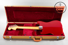 2012 Fender MIJ Japan Mustang MG-HO Hollow Body Candy Apple Red Thinline F-Hole w/ Tweed HSC