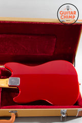 2012 Fender MIJ Japan Mustang MG-HO Hollow Body Candy Apple Red Thinline F-Hole w/ Tweed HSC