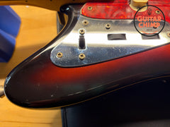 1997 Fender Japan CIJ JG66-85 ’62 Reissue Jaguar 3-Tone Sunburst Gig Bag