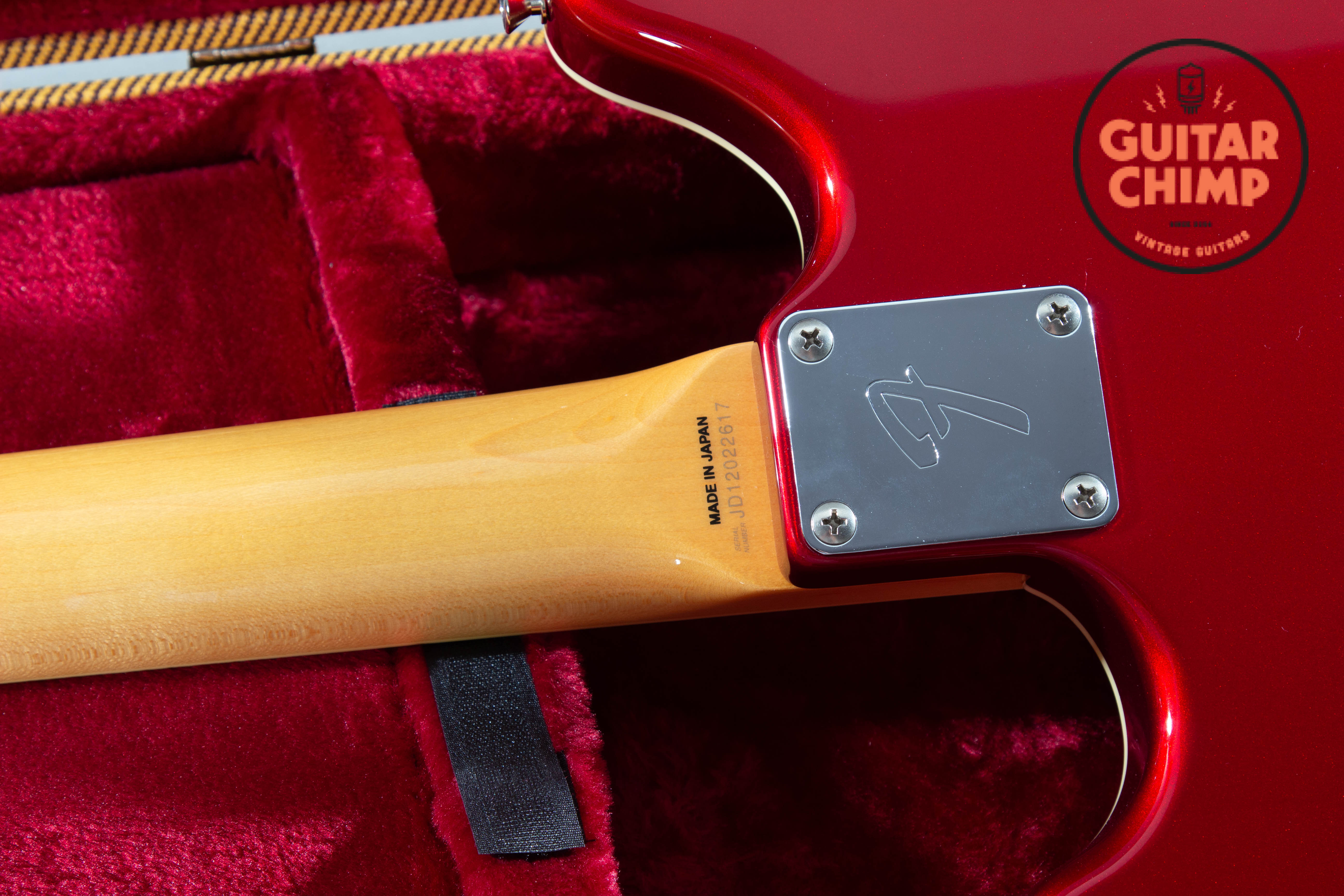 2012 Fender MIJ Japan Mustang MG-HO Hollow Body Candy Apple Red