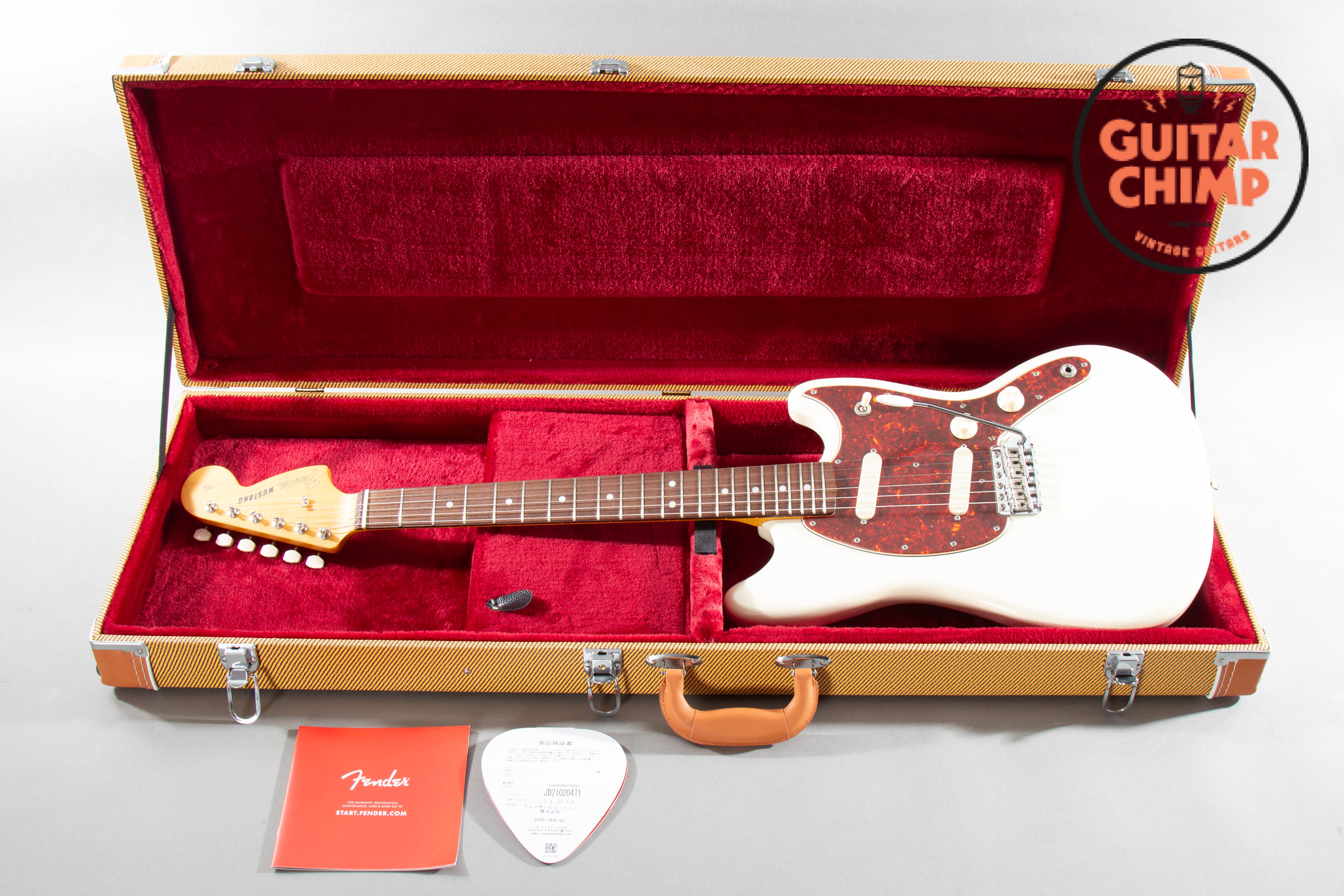 2021 Fender MIJ Japan Char Signature Mustang Olympic White w