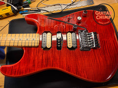2022 Fender Japan MIJ Michiya Haruhata Stratocaster Trans Pink Flame Maple HSH Gig Bag