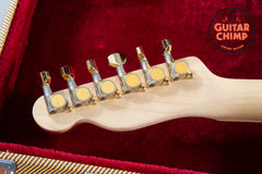 2012 Fender MIJ TN72G Thinline Super Deluxe Telecaster Olympic White Gold Hardware Japan w/ HSC