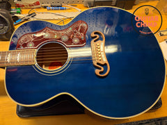 2015 Gibson Custom Shop Limited Edition SJ-200 Trans Blue Rare Run w/ OHSC + COA