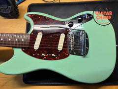 1999 Fender Japan CIJ MG69-65 ’69 Reissue Mustang Sonic Blue w/ Tweed HSC