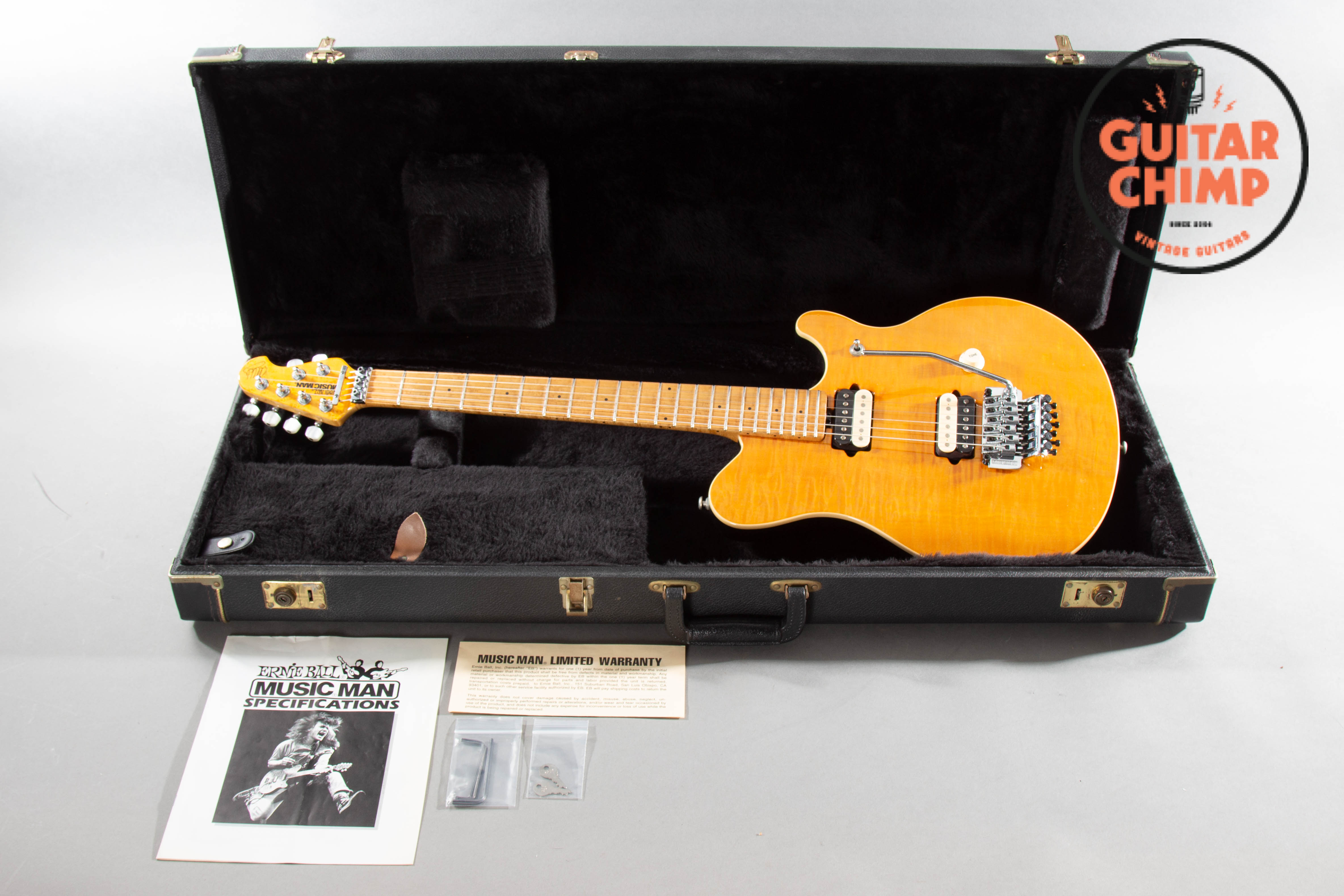 1993 Ernie Ball Music Man EVH Eddie Van Halen Gold Translucent w