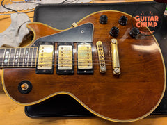 1977 Gibson Les Paul Artisan 3-Pickup Walnut Ebony Hearts & Flowers Vintage w/ HSC