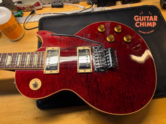 2015 Gibson Custom Shop Alex Lifeson Les Paul Axcess Royal Crimson Piezo Floyd Rose w/ COA + Gibson HSC
