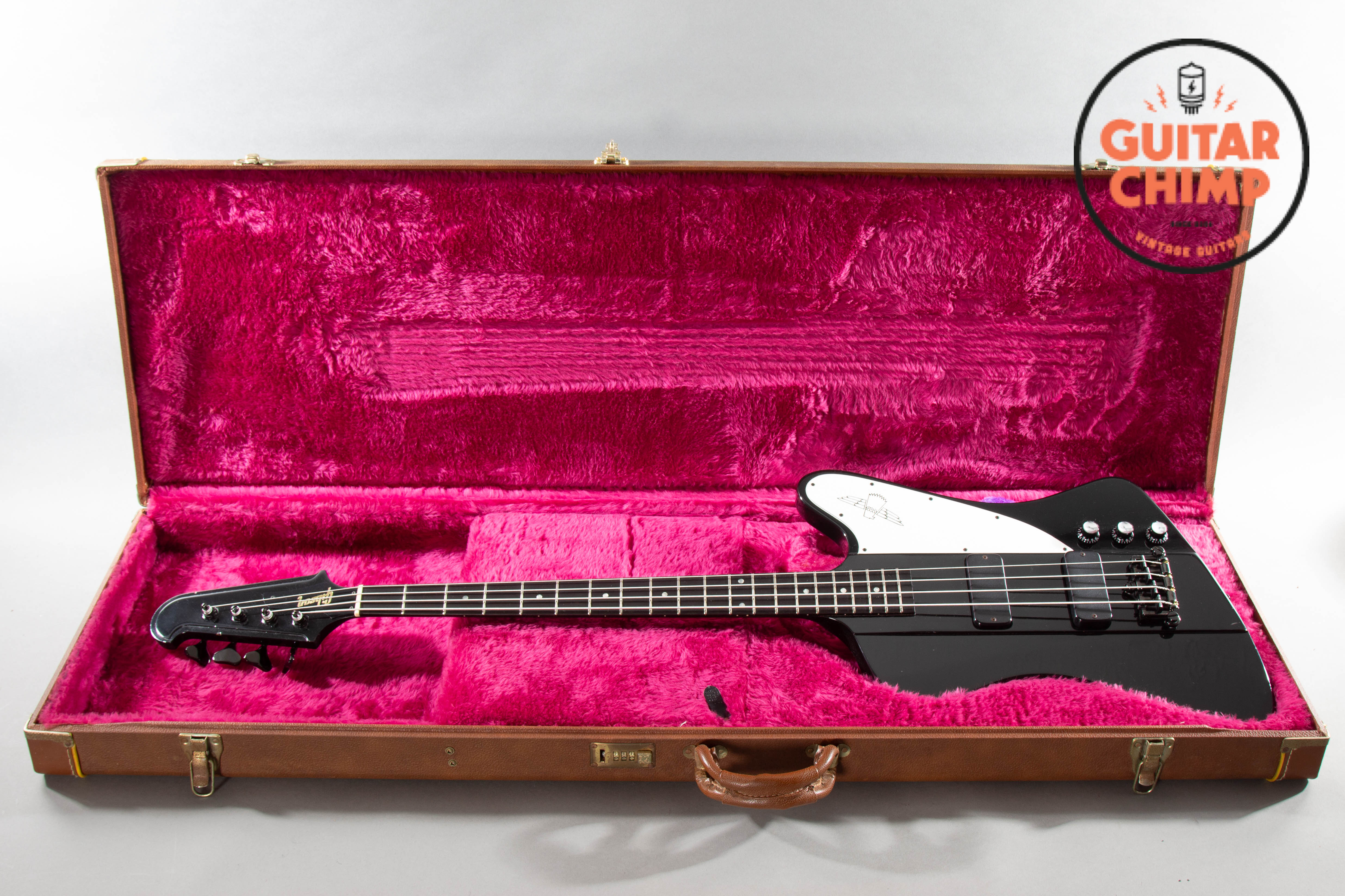【】 Gibson ギブソンThunderbird Ⅳ 1997年製 1997 Gibson Thunderbird IV Ebony Black Bass OHSC Ebony Board