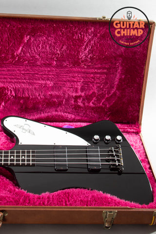 1997 Gibson Thunderbird IV Ebony Black Bass OHSC Ebony Board