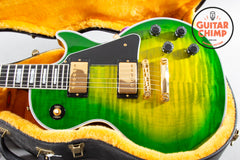 2023 Gibson Custom Shop Les Paul Custom Figured Iguana Burst M2M Long Tenon OHSC COA