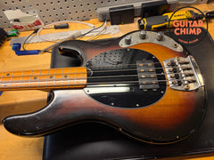 1978 Music Man StingRay Bass Vintage Sunburst Pre-Ernie Ball 2-Band EQ w/ Fender HSC