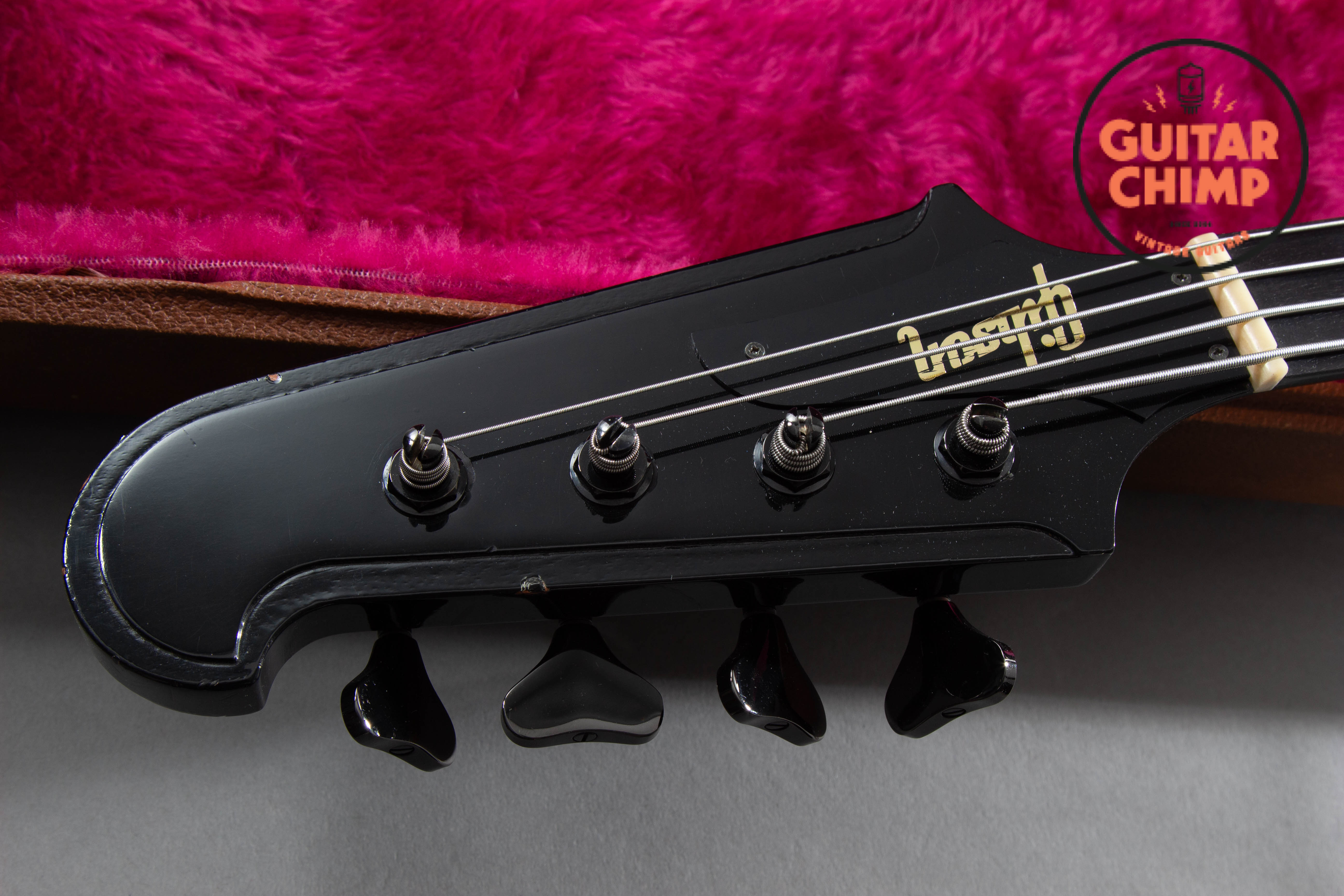 【】 Gibson ギブソンThunderbird Ⅳ 1997年製 1997 Gibson Thunderbird IV Ebony Black Bass OHSC Ebony Board