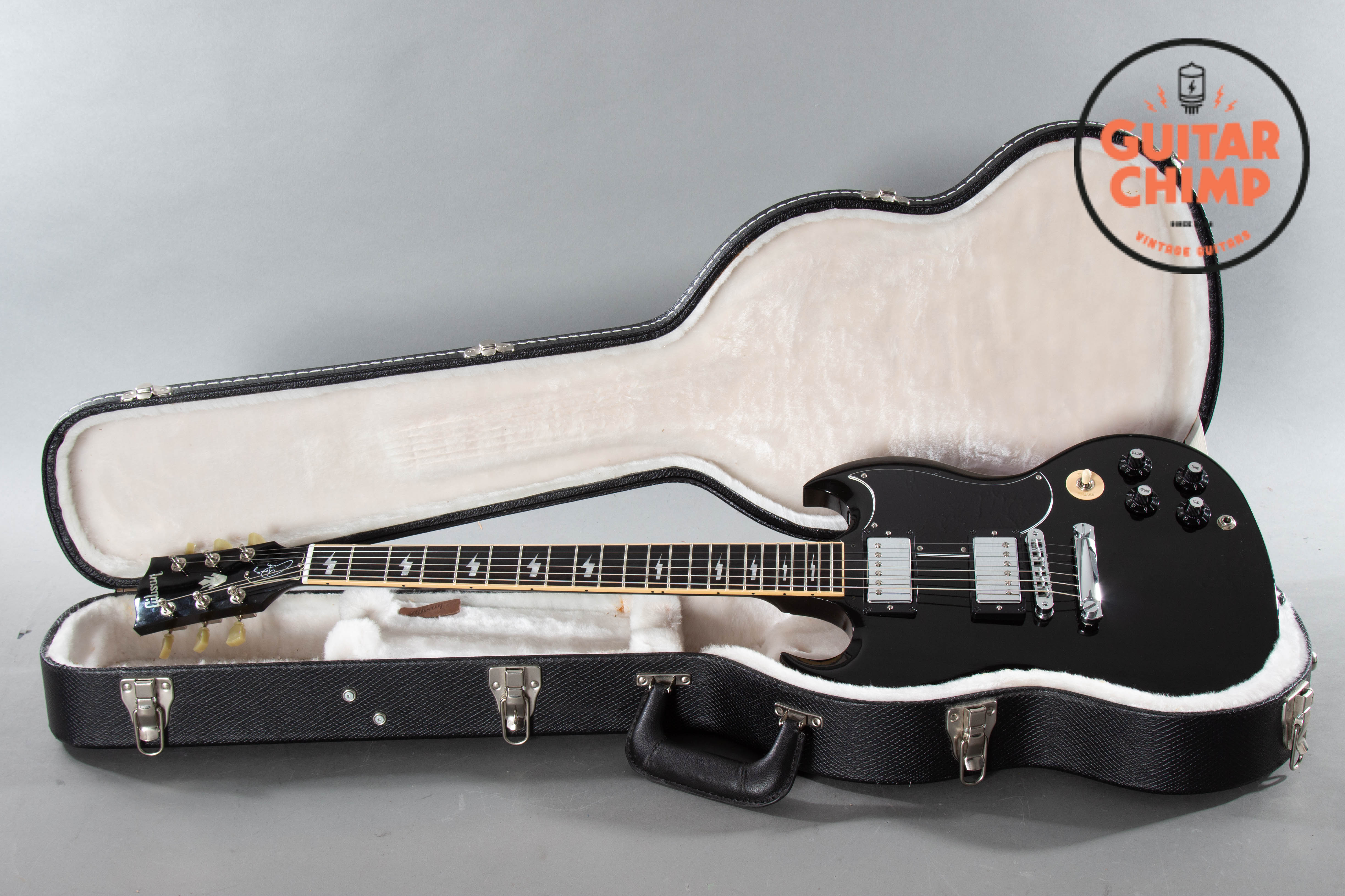 2010 Gibson SG Angus Young Thunderstruck Ebony Guitar Chimp